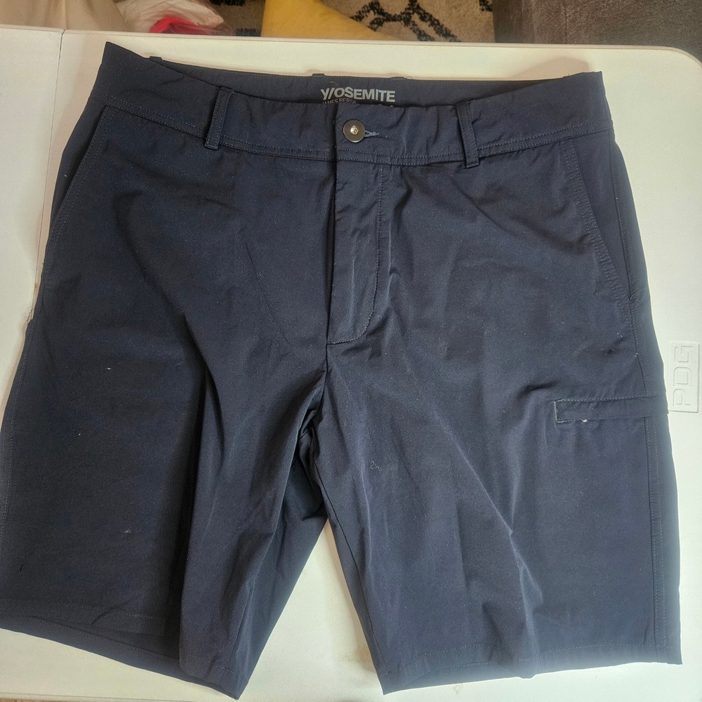 James Perse Yosemite Performance Shorts Mens 34 Black MEPS4187 Technical Cargo
